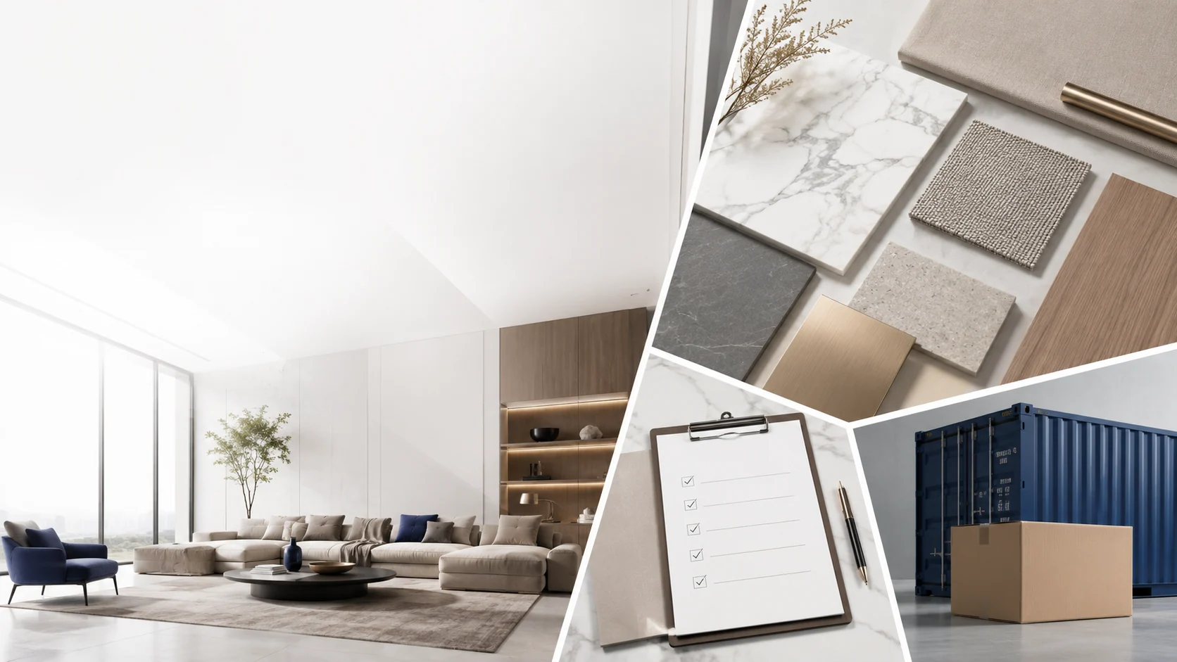 One-stop interior design and material procurement cover